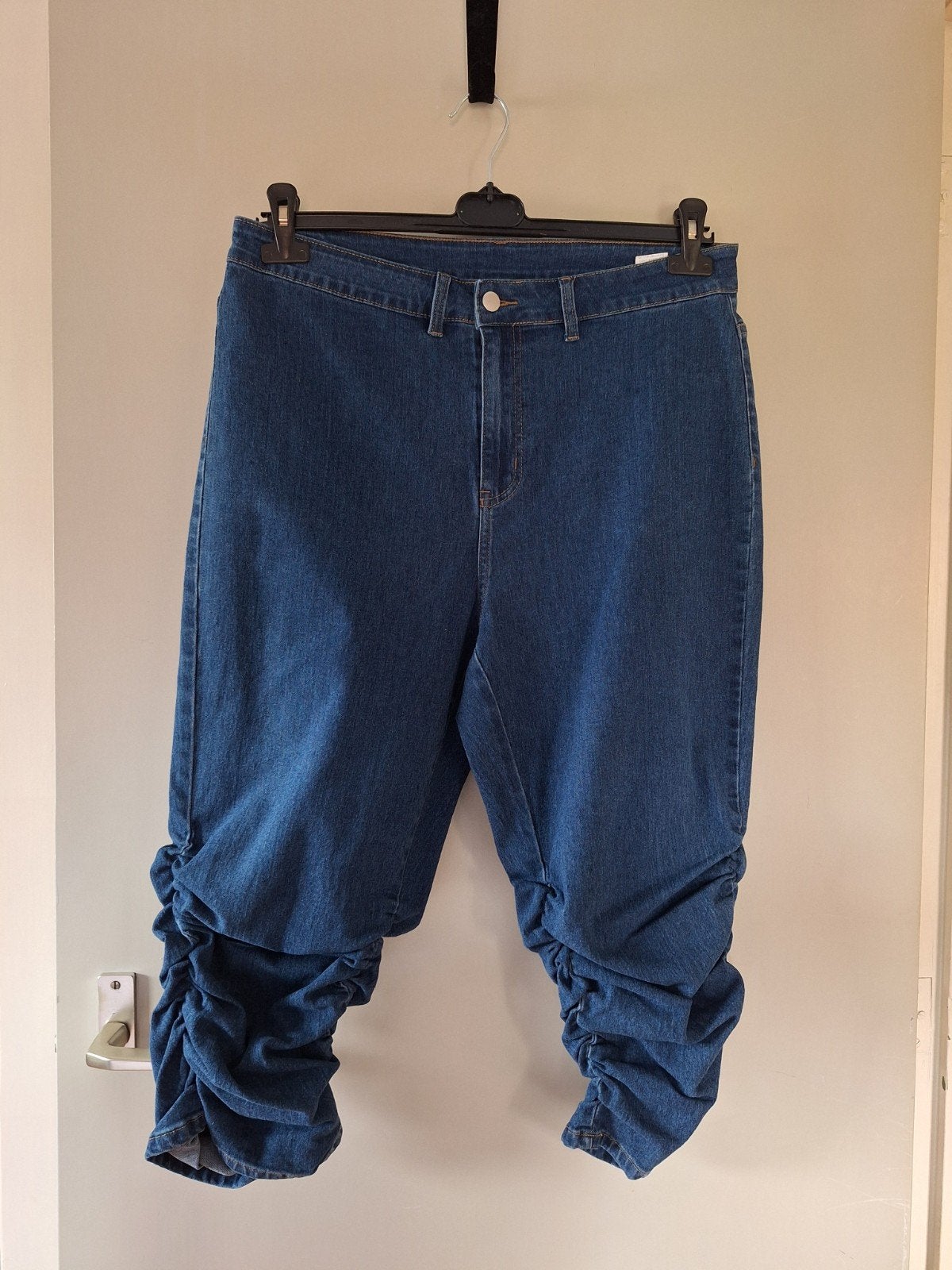 High Waist Stretch capri Jeans, Kleding | Dames, Broeken en Pantalons, Blauw, Maat 46/48 (XL) of groter, Ophalen of Verzenden