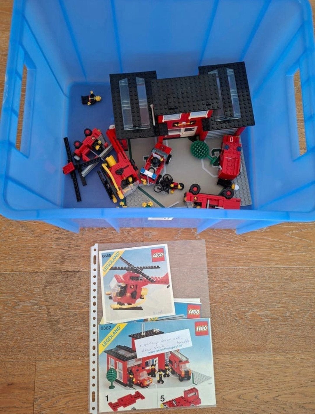 LEGO City Brandweerkazerne en Helikopter (6382, 6685), Kinderen en Baby's, Lego, Ophalen of Verzenden, Complete set, Inclusief instructies