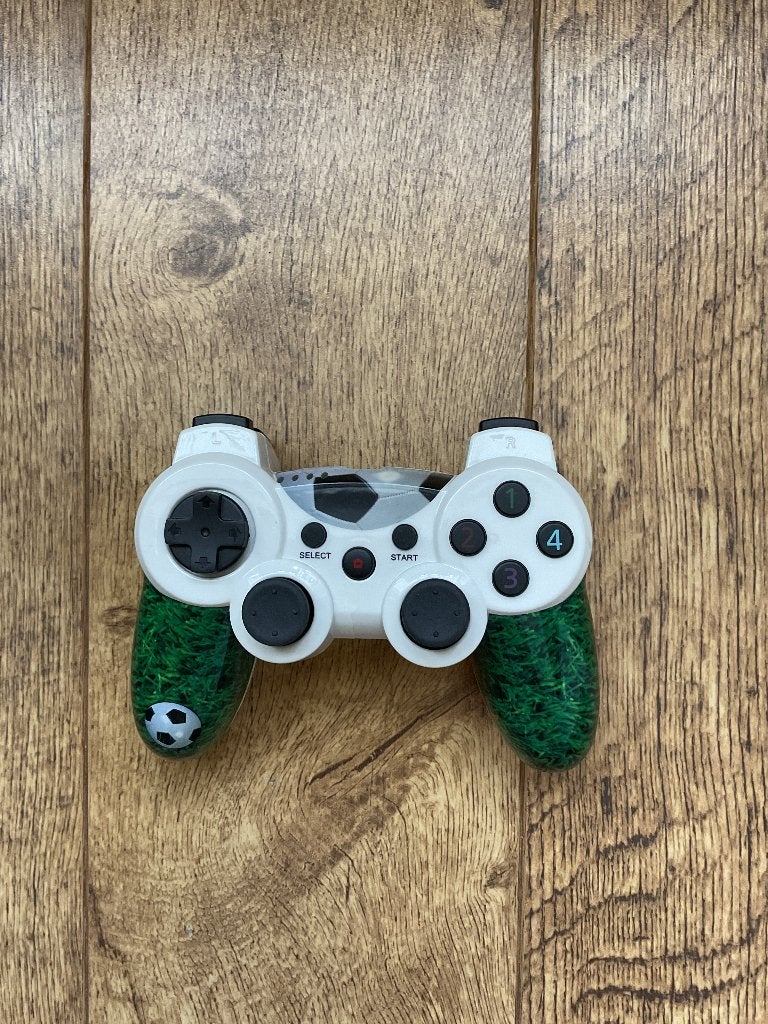 Controller PS3 Dualshock 3 met voetbalafbeelding, Spelcomputers en Games, Spelcomputers | Sony PlayStation 3, Gebruikt, Phat, Met 1 controller