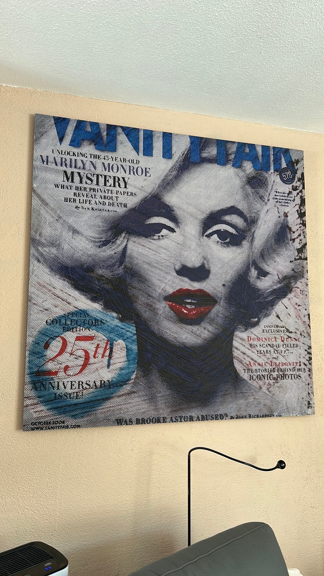 Marilyn Monroe karin vermeer, Ophalen, Zo goed als nieuw, Minder dan 50 cm, Schilderij