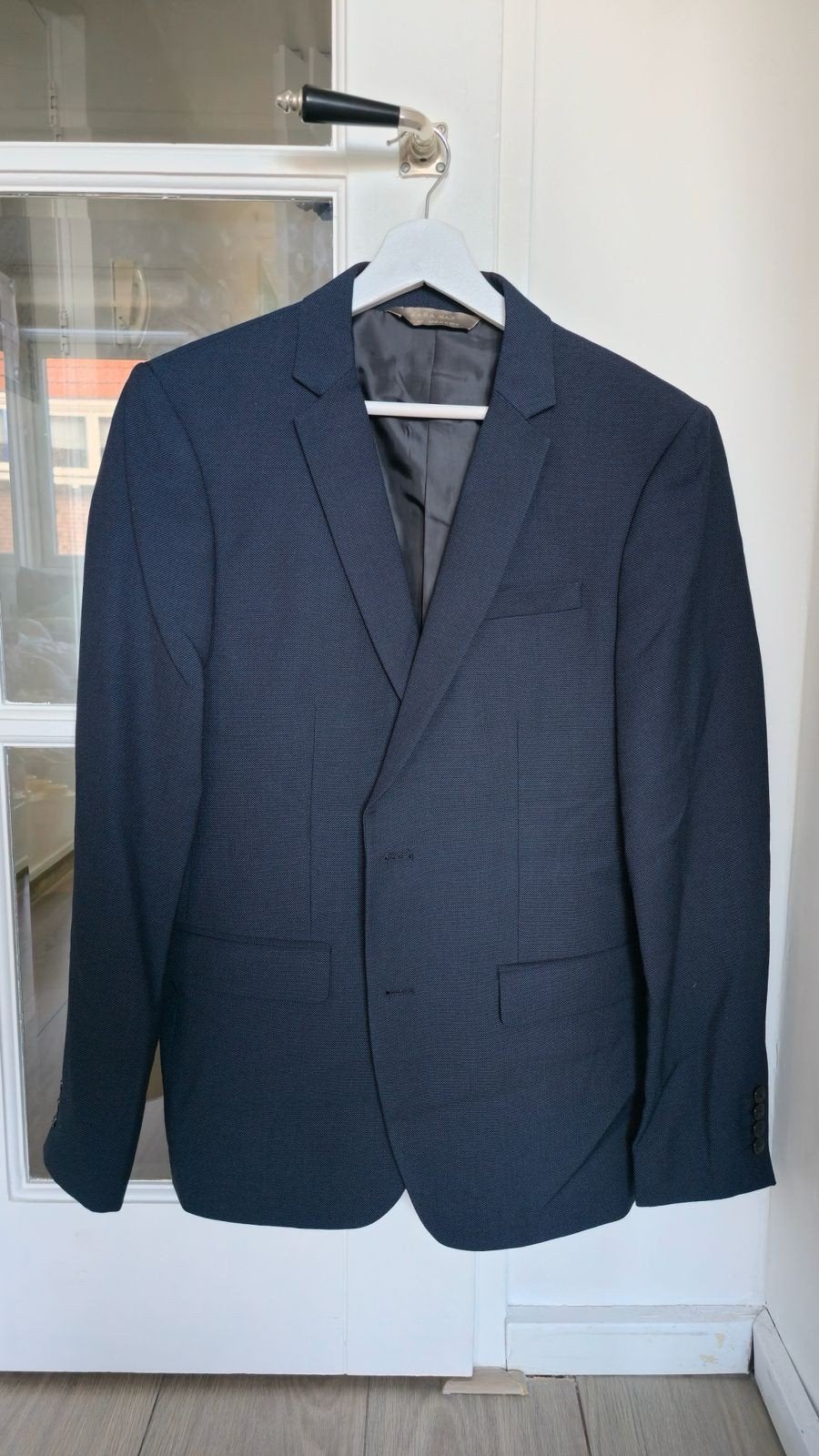 Zara pak | blazer maat 48 broek maat 38 | één keer gedragen, Zara, Blauw, Ophalen of Verzenden, Zo goed als nieuw