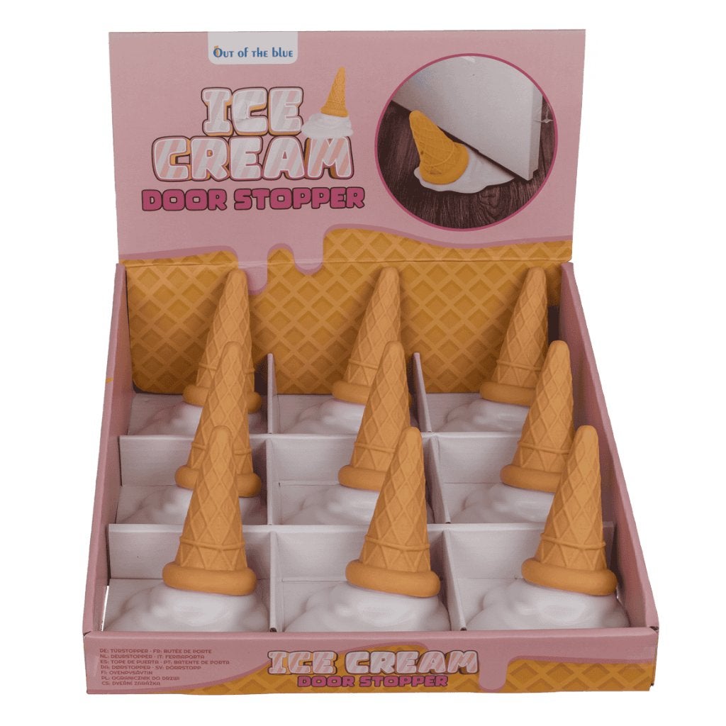 Funny deurstopper ijsco - display met 9 stuks, Rubber/elastomeren, Ophalen of Verzenden, Nieuw