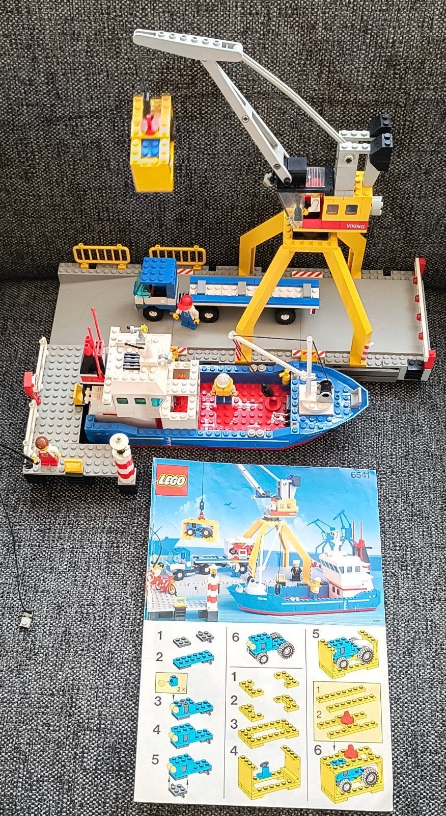 Lego Haven met Kraan en Boot (6541), Ophalen, Lego, Complete set, Inclusief instructies