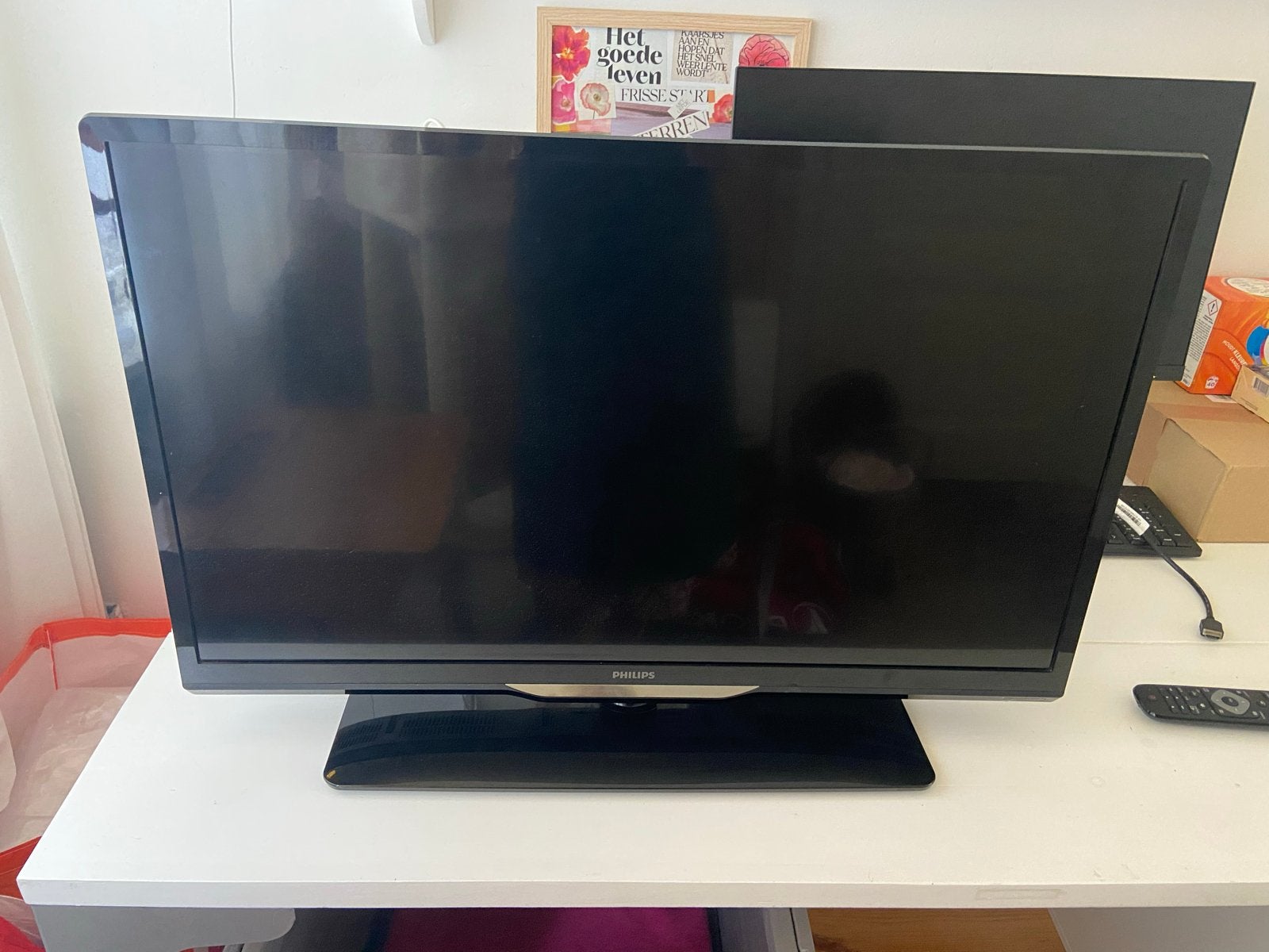 Philips TV met afstandsbediening - Goede staat, Ophalen, Philips, LED, 50 Hz