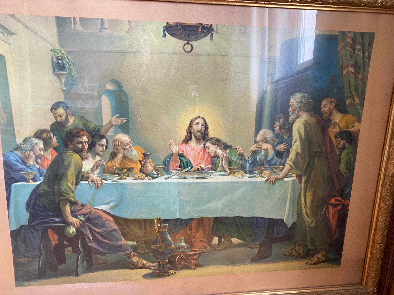 Schilderij: Het laatste avondmaal, Antiek en Kunst, Ophalen of Verzenden