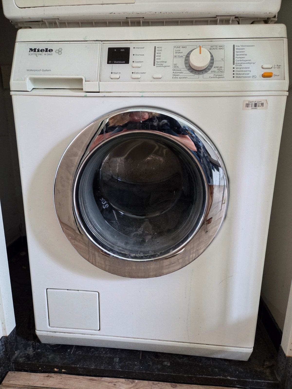 Miele Softtronic W2465 Wasmachine - 8 jr, Witgoed en Apparatuur, Wasmachines, Ophalen, Gebruikt, Wolwasprogramma, Voorlader
