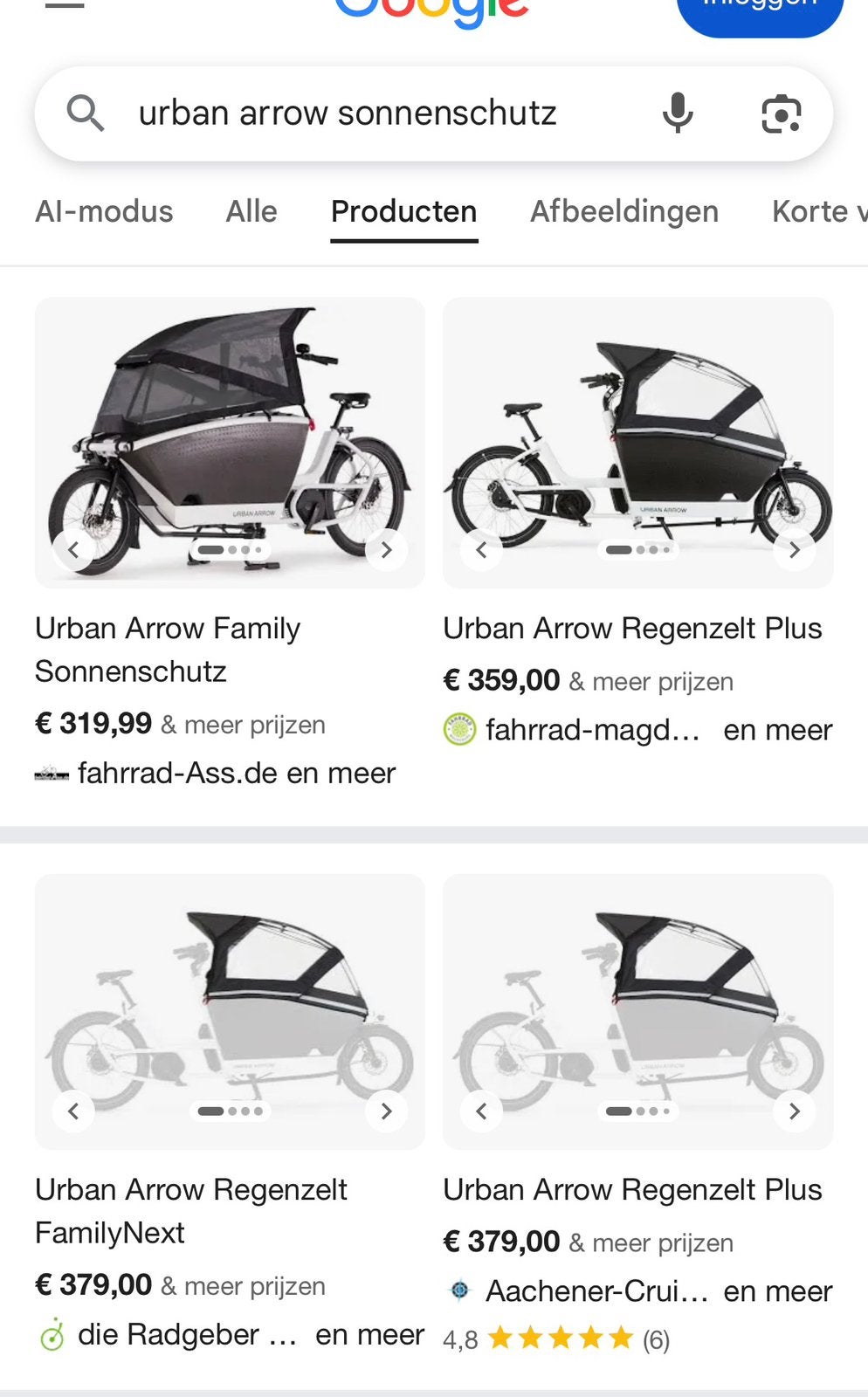UrbanArrow zonnescherm, Overige merken, 3 kinderen, Nieuw, Ophalen of Verzenden