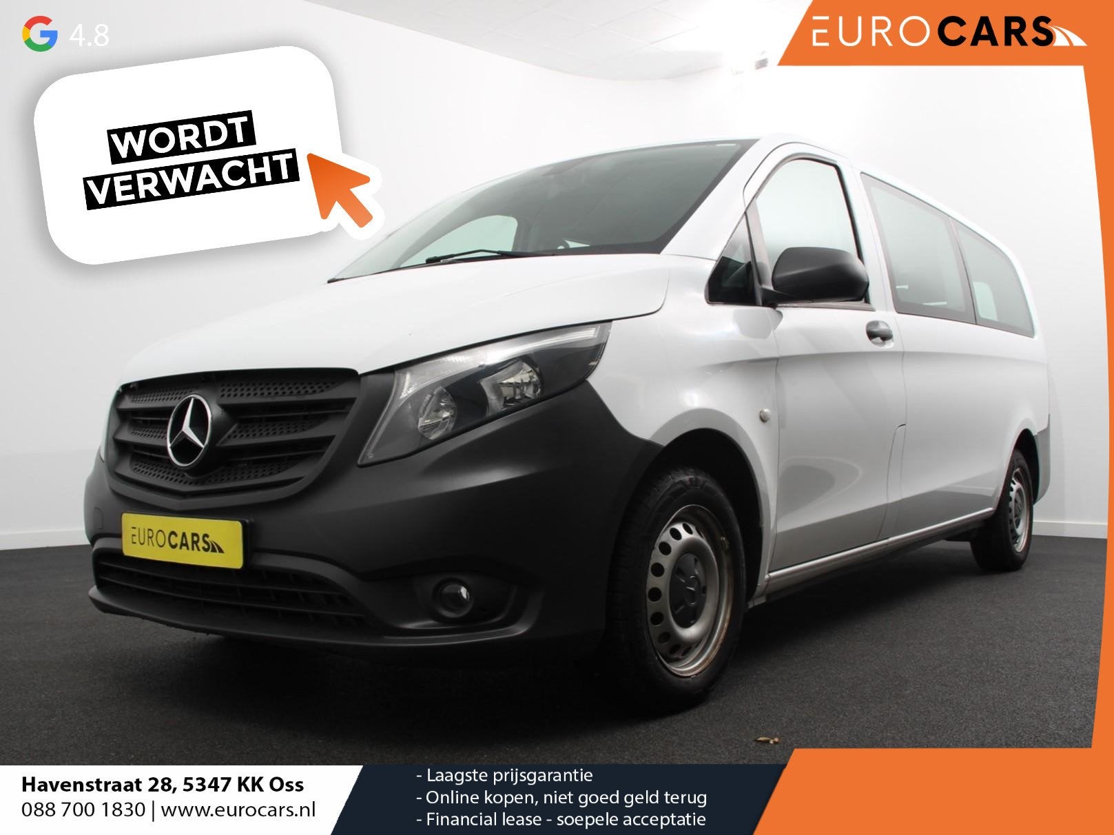 Mercedes-Benz Vito Tourer 114 CDI Automaat Pro L3 8persoons, Auto's, Automaat, Gebruikt, 8 stoelen, 2000 kg