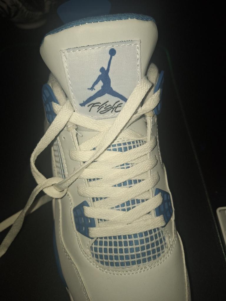 Nike Air Jordan 4 Retro Flight - Wit/Blauw, Ophalen of Verzenden, Nieuw, Wit