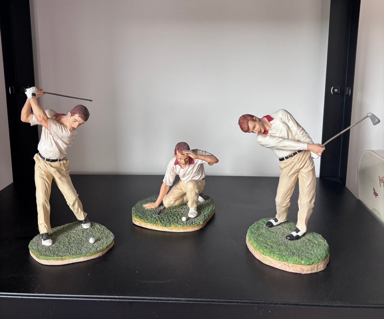 Set van 3 Golf Beeldjes - 10-20 cm hoog, Ophalen of Verzenden, Gebruikt, Mens