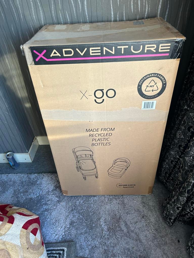 X-Adventure X-Go Combiwagen met autostoeltje en reiswieg, Kinderen en Baby's, Kinderwagens en Combinaties, Zo goed als nieuw, Combiwagen