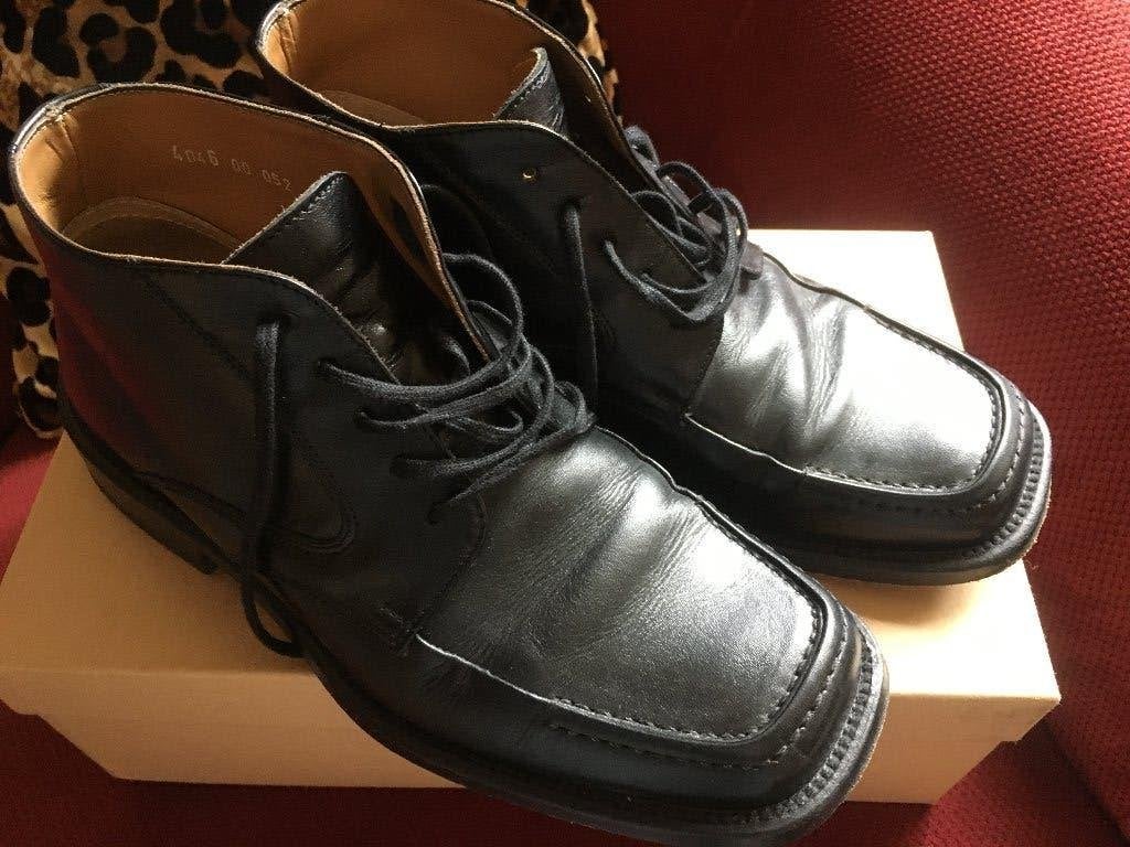 zwarte leren veterschoenen, Ophalen of Verzenden, Zo goed als nieuw, Zwart