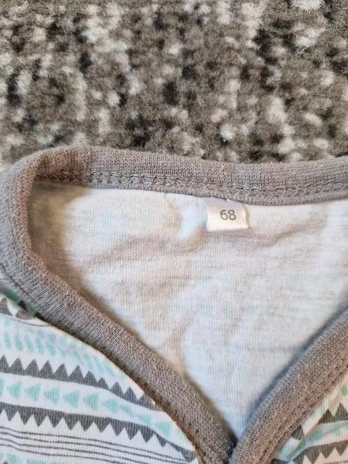Blauw grijs boxpakje met driehoekjes Maat 68 h3, Kinderen en Baby's, Zeeman, Jongetje of Meisje, Onbekend, Ophalen of Verzenden