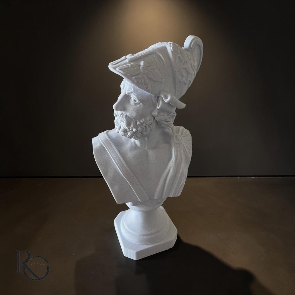 Klassieke Ajax Buste – Griekse Krijger Marble Look (24 cm), Antiek en Kunst, Kunst | Beelden en Houtsnijwerken, Ophalen of Verzenden