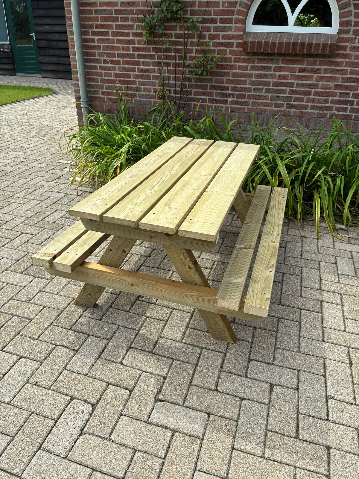 Nieuw! Picknick tafel kinderen, Tuin en Terras, Nieuw, Rechthoekig, Hout, Ophalen