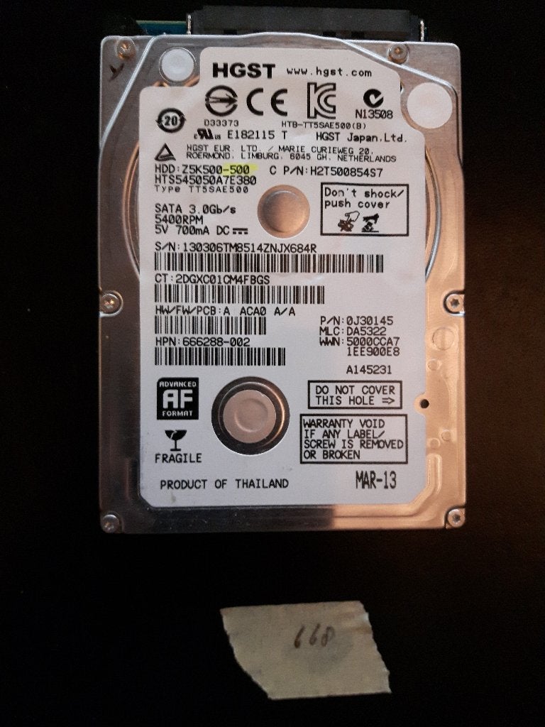 36 X HGST / Hitachi 500GB 2,5 inch 15-7, Computers en Software, Harde schijven, Intern, Gebruikt, 500gb, Ophalen of Verzenden