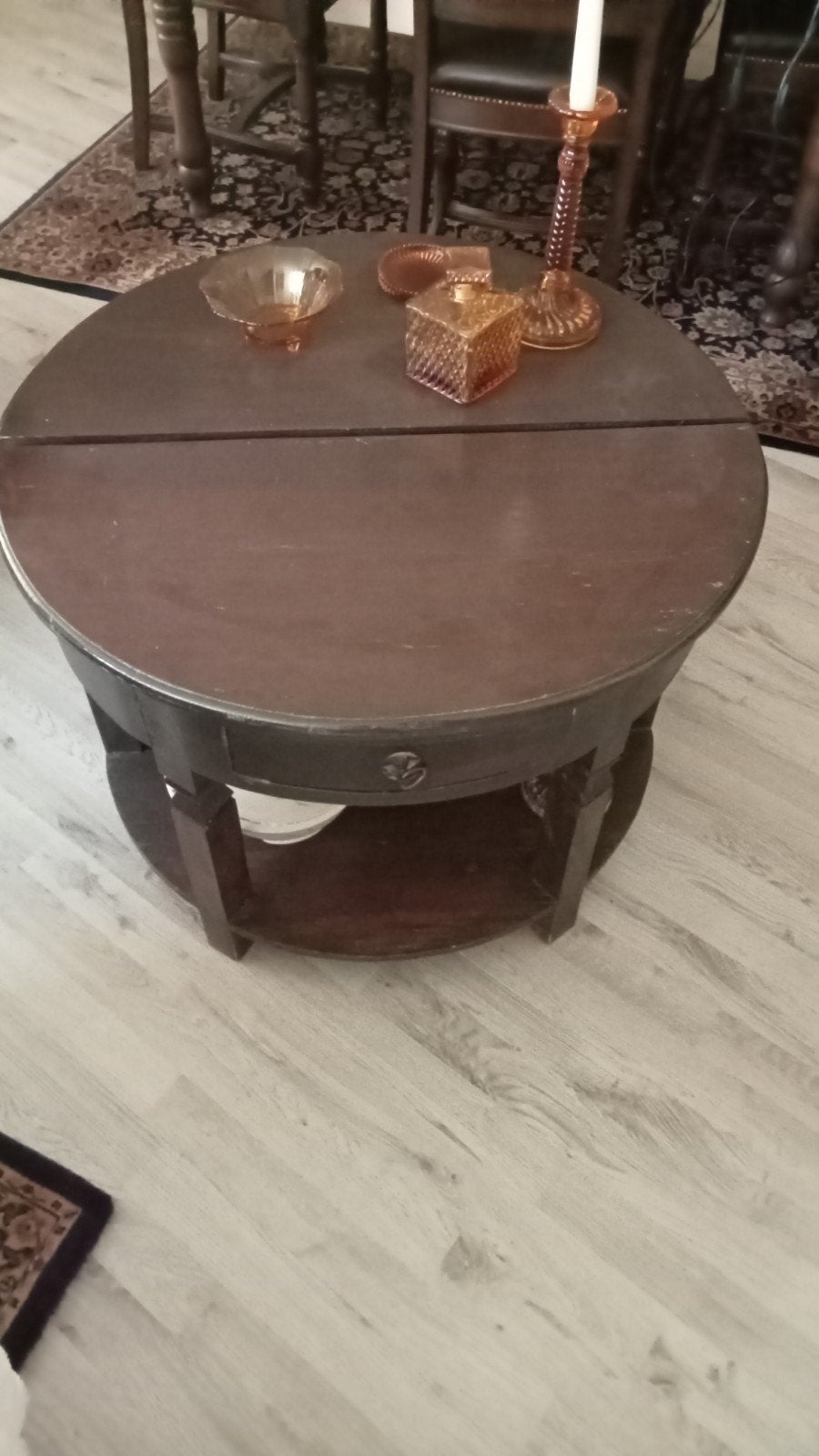 Antieke Halfronde Bijzettafels - Set van 2, Antiek en Kunst, Ophalen