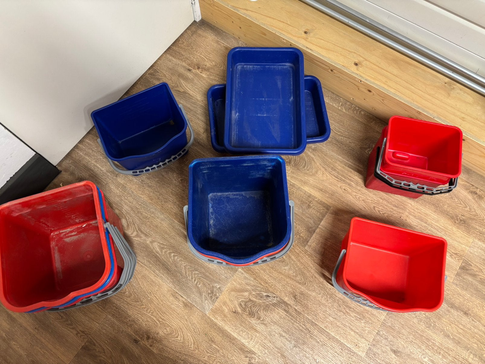 15 stuks / schoonmaak bakken / emmers /voor schrobkar, Ophalen, Dweilemmer, -bak, of -wagen