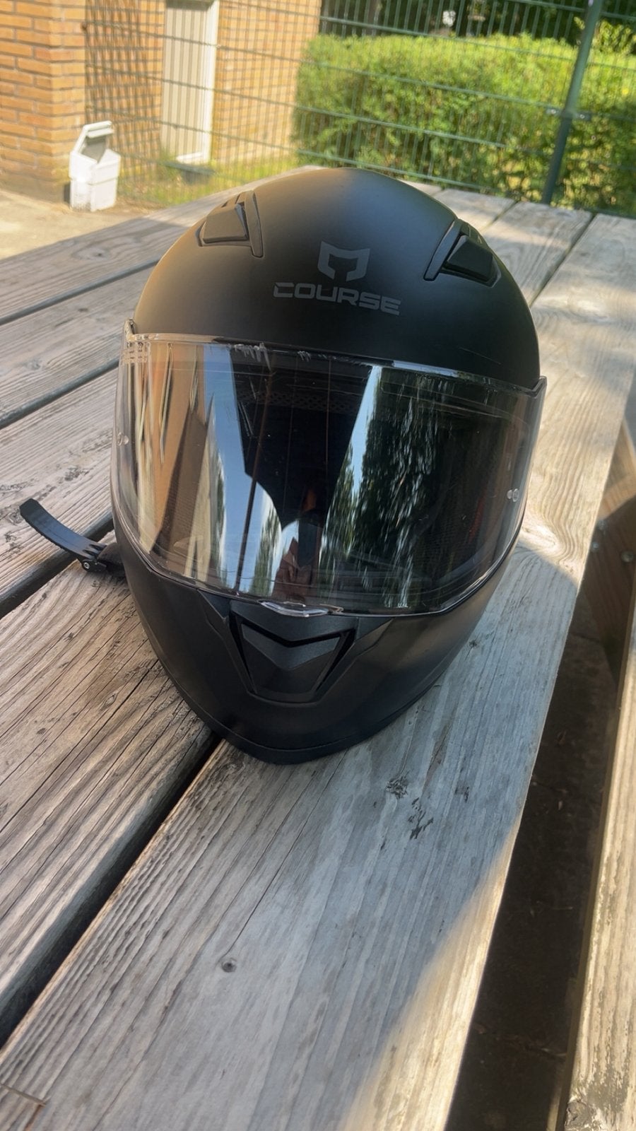 Motor helm Course maat XL, Fietsen en Brommers, Brommerhelmen, Ophalen of Verzenden, Gebruikt, Extra large of groter