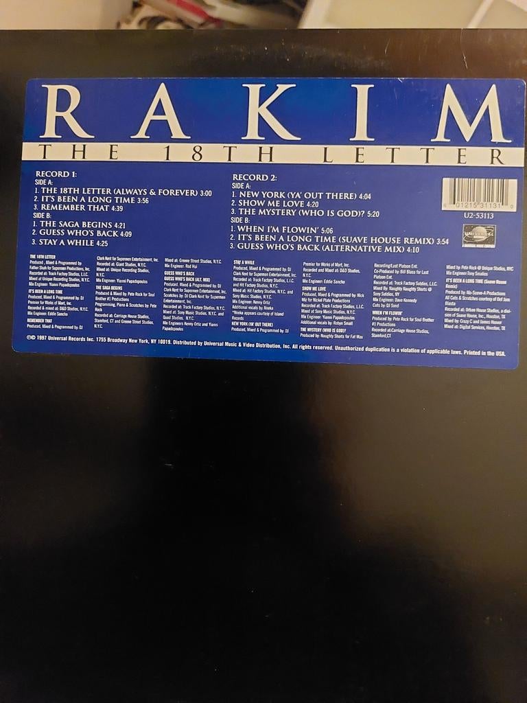 Rakim - The 18th Letter. 2xlp, Ophalen of Verzenden, Gebruikt, 12 inch