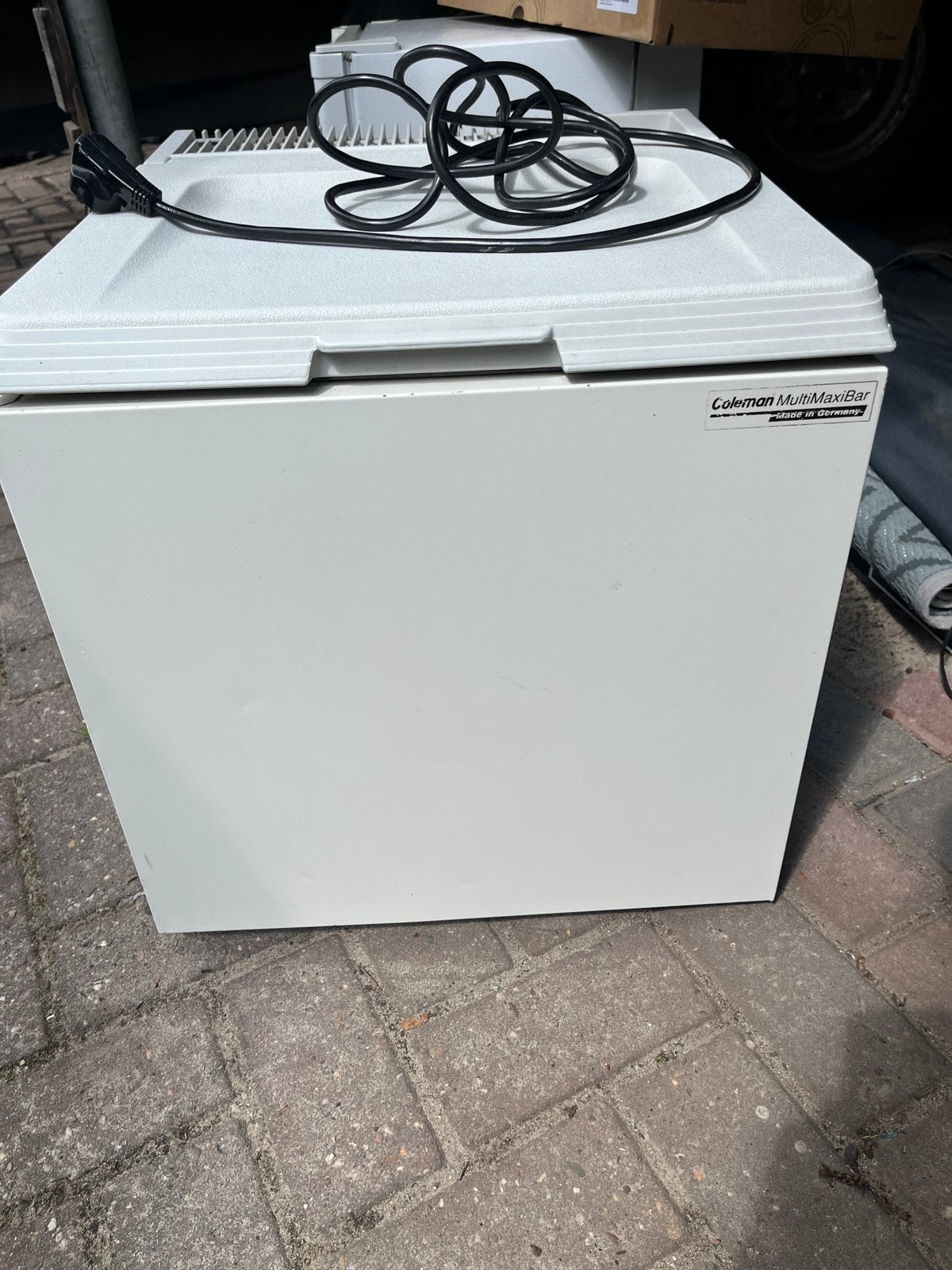 Coleman koelbox 12 V 220 V, Ophalen, Gebruikt