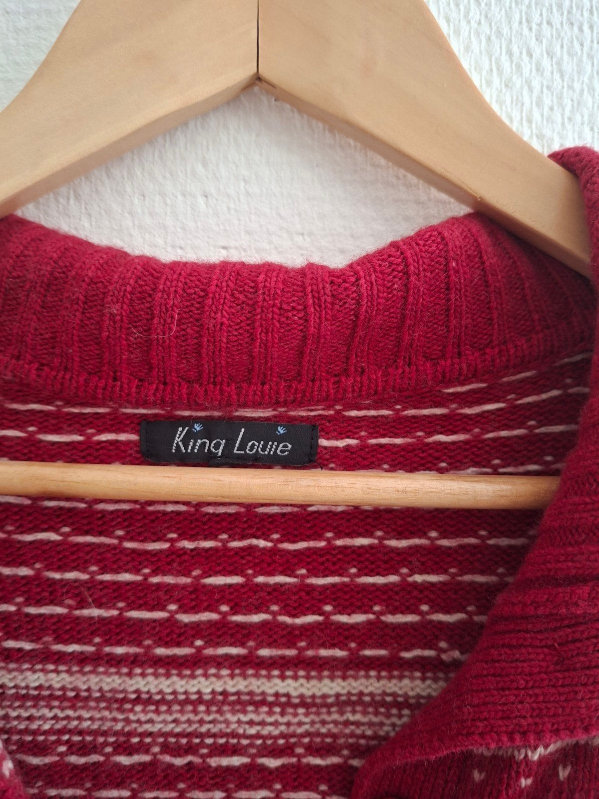 King Louie rood vest met patroon, maat xl, Maat 38/40 (M), Ophalen of Verzenden, Zo goed als nieuw, King Louie