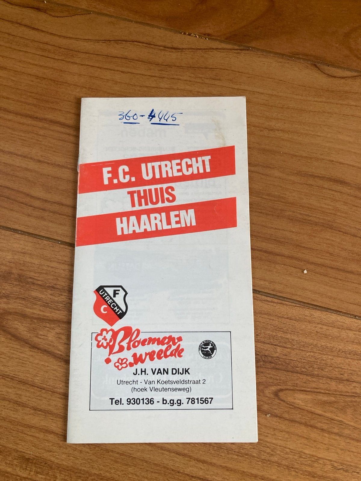 Programma Utrecht - Haarlem, Ophalen of Verzenden
