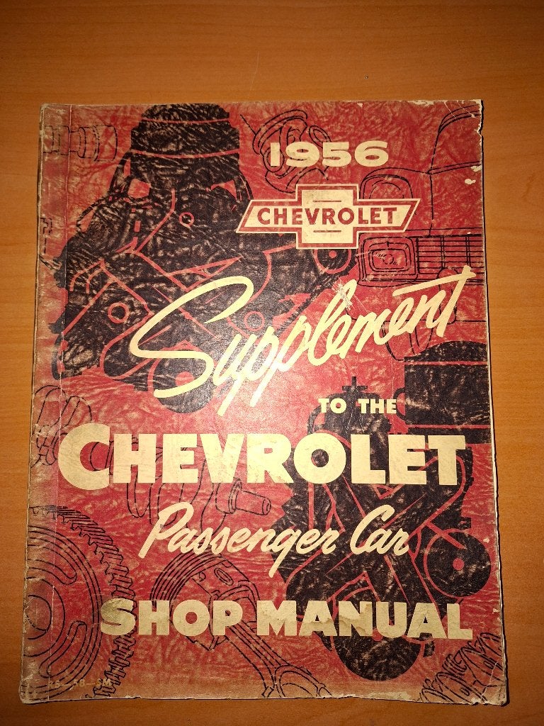 Shop Manual Chevrolet passenger car supplement 1956, Gelezen, Chevrolet, General Motors, Ophalen of Verzenden