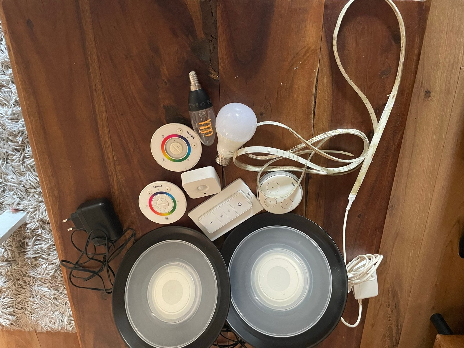 Philips Hue set: Bridge, 20 Lampen, 6 accesoires, Ophalen, Gebruikt, Meerkleurig, E27 (groot)