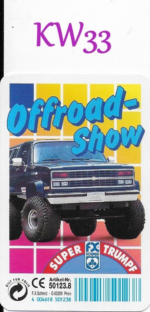 Offroad- show kwartet ( kw33 ), Verzamelen, Ophalen of Verzenden, Zo goed als nieuw, Kwartet(ten)