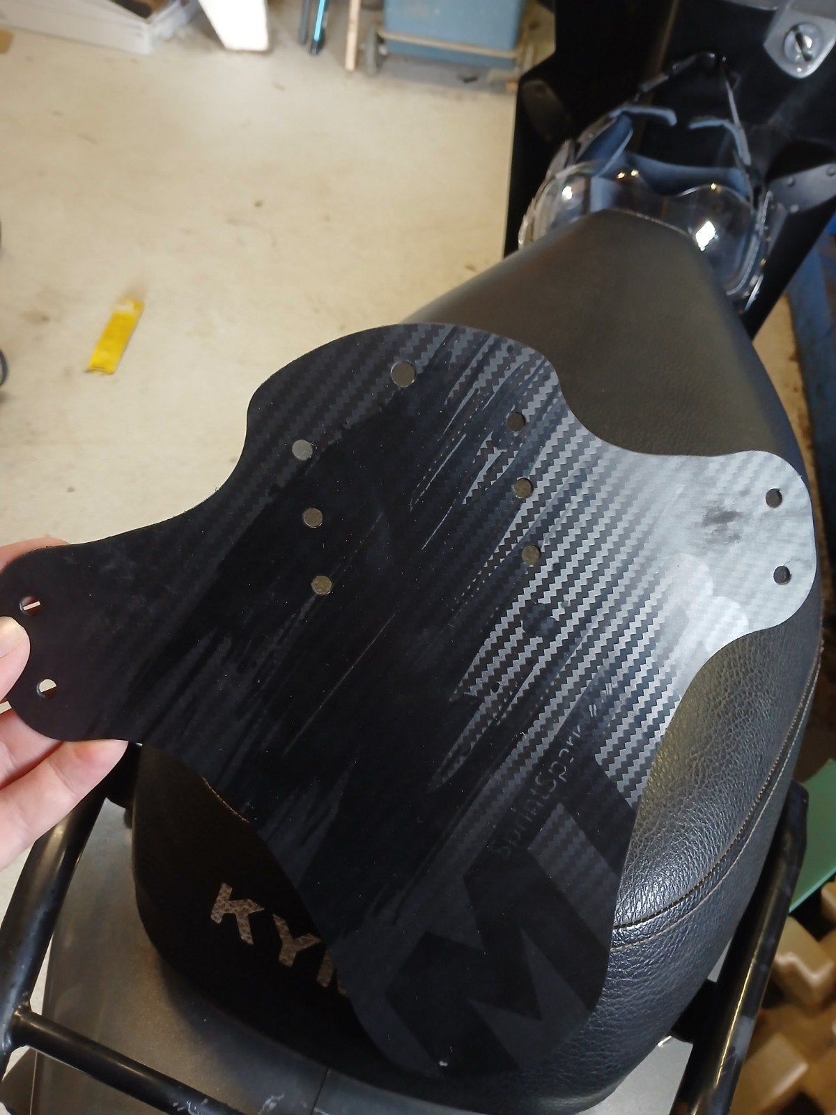 Spatbord voor Fatbike/Mountainbike - Carbon Look, Spatbord, Kunststof, Zo goed als nieuw, Fatbike