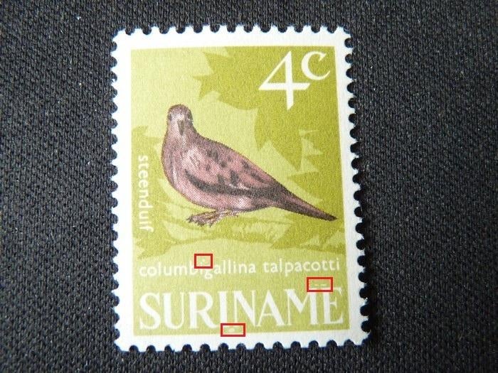 plaatfout suriname 442 , ongestempeld., Postzegels en Munten, Postzegels | Suriname, Verzenden, Postfris