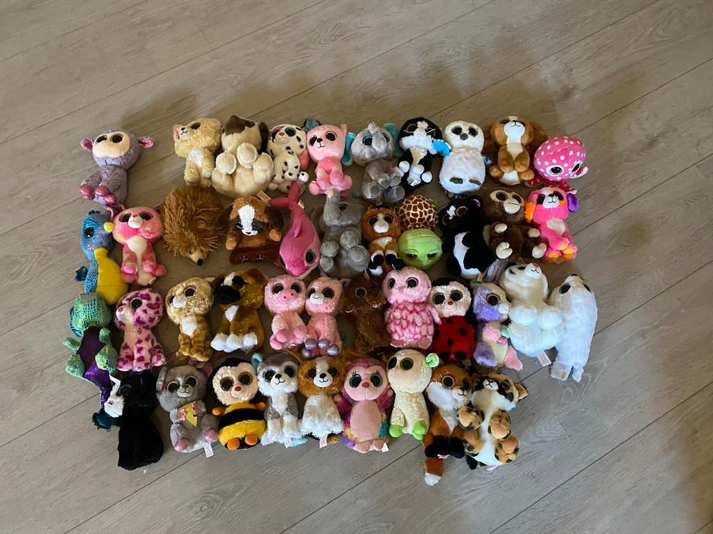 Grote verzameling Beanie Boo's, Ophalen, Hond, Middelgroot (20 tot 80 cm), Meerkleurig