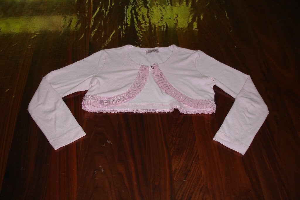 Monnalisa kort vest bolero licht baby roze in maat 140!, Meisje, Trui of Vest, Ophalen of Verzenden, Zo goed als nieuw