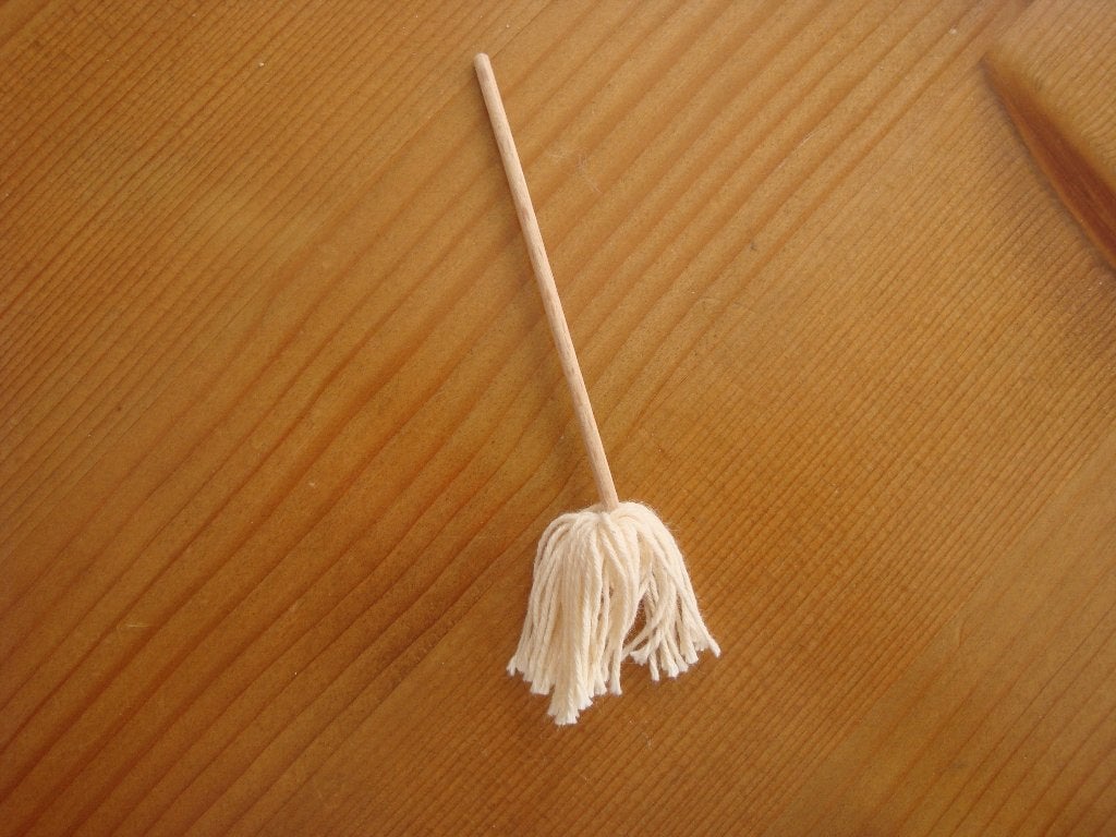Poppenhuis zwabber mop nieuw 1:12 handgemaakt, Ophalen of Verzenden, Nieuw, Overige typen