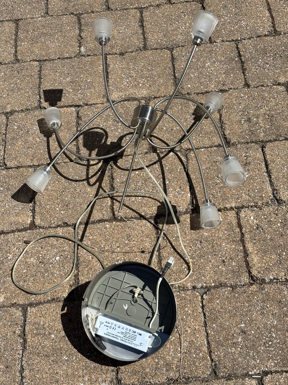 Ikea plafondlamp Kryssbo (6 lichpunten), Ophalen, Gebruikt, Metaal, G4