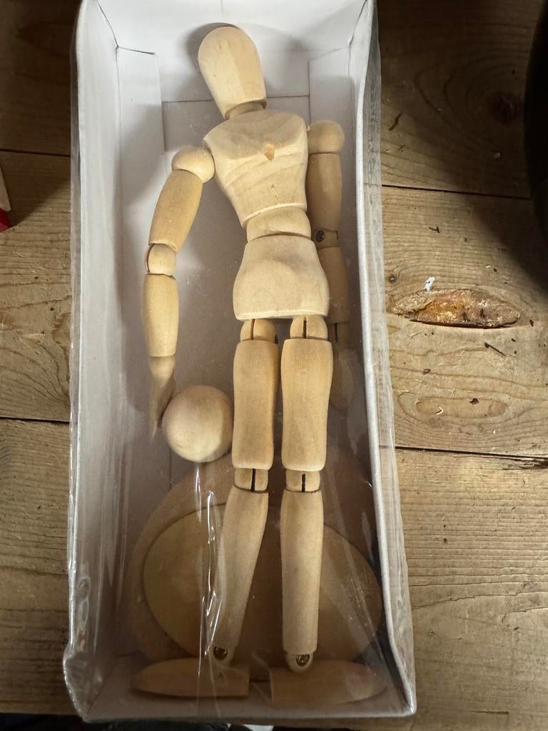 Houten Mannequin voor Tekenen, Schilderen en Decoratie, Overige thema's, Nieuw, Overige merken, Bruin
