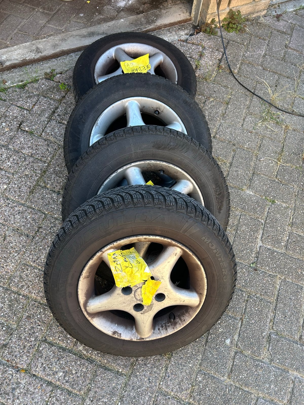 Winterbanden Fulda 155/80R13 op velg, Ophalen, Gebruikt