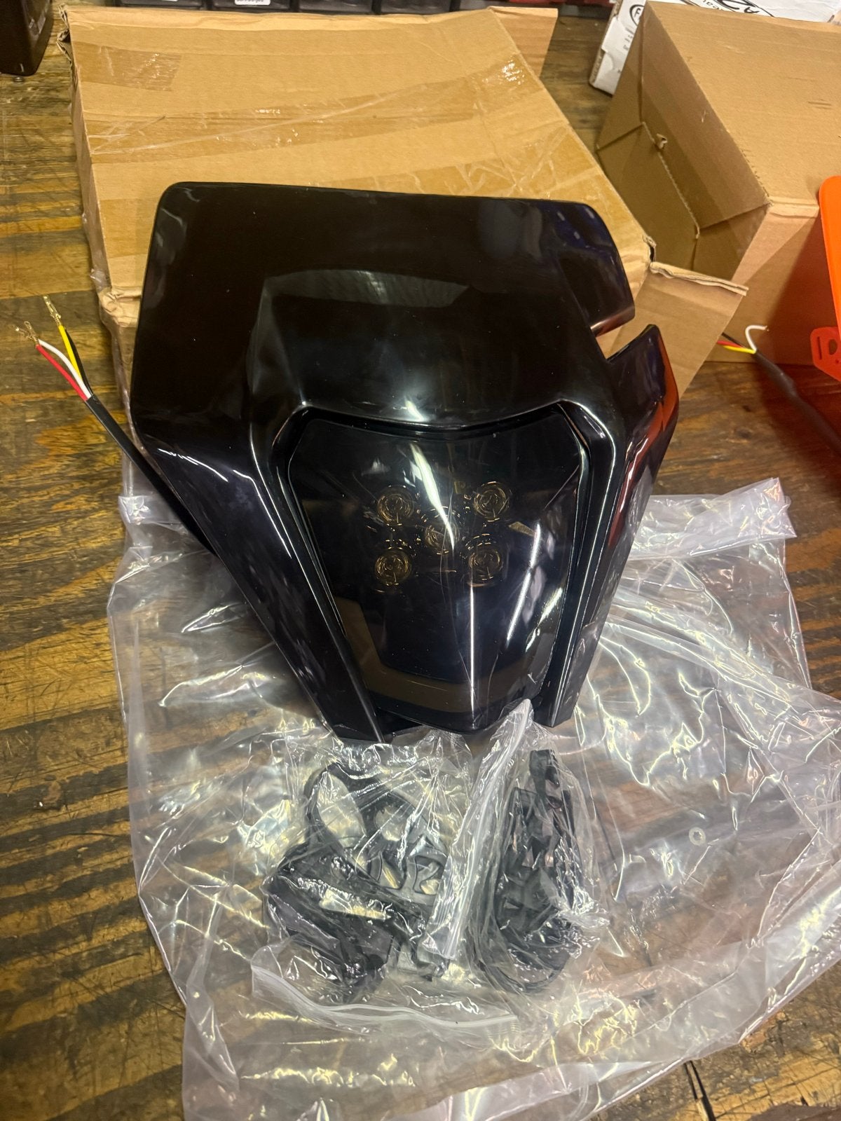 KTM Koplamp Getint - Universeel voor diverse brommers, Fietsen en Brommers, Derbi, Derbi, Nieuw, Ophalen of Verzenden