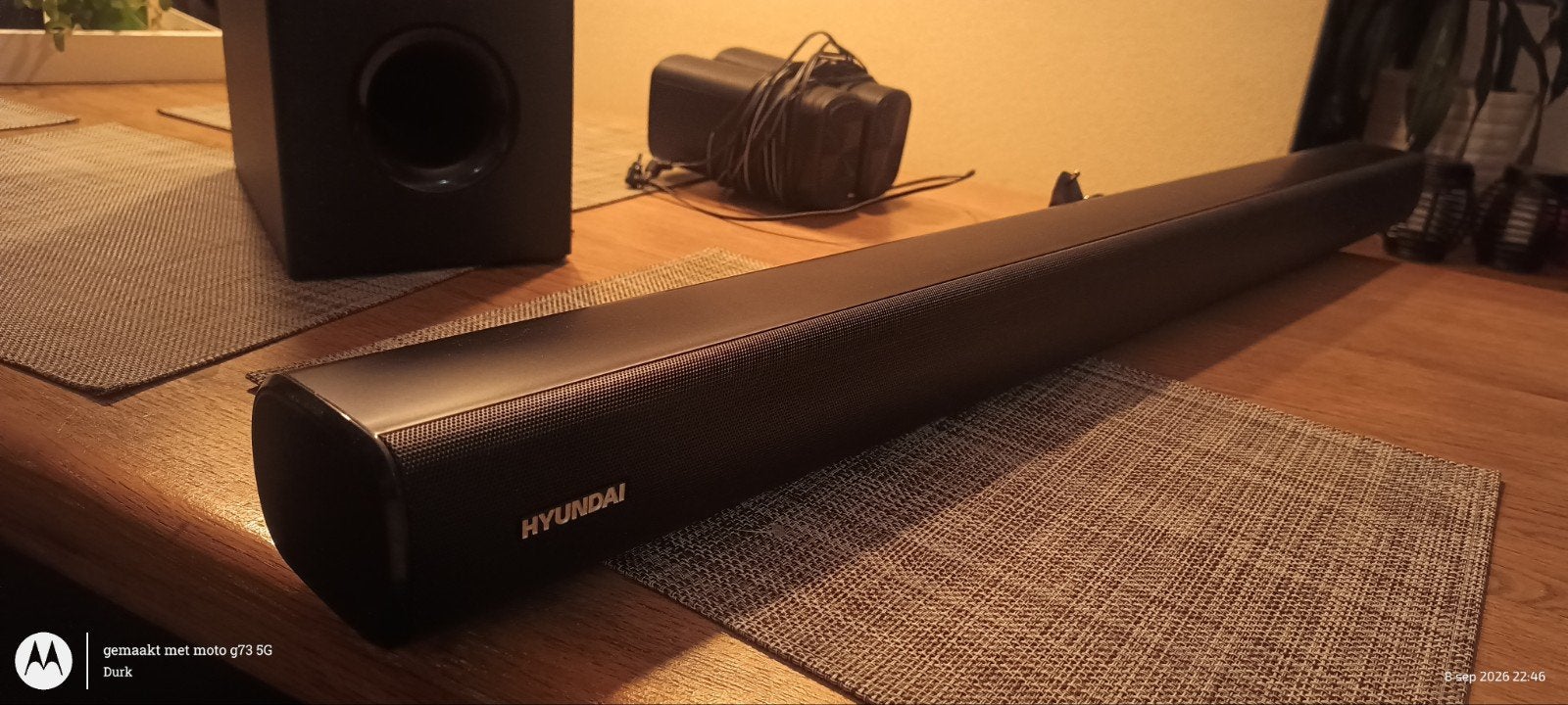 Hyundai surround set. soundbar etc., Ophalen, Met externe subwoofer, Zo goed als nieuw