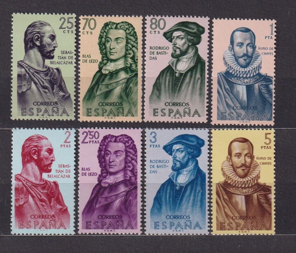 Postzegels Spanje: veroveraars van Amerika, Postzegels en Munten, Ophalen, Postfris