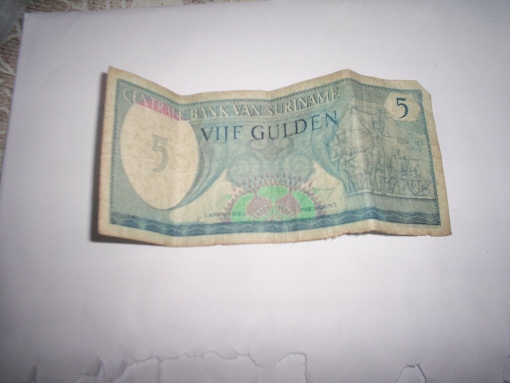 Surinaams 5 Gulden biljet - Centrale Bank van Suriname, Ophalen of Verzenden, Zuid-Amerika, Los biljet
