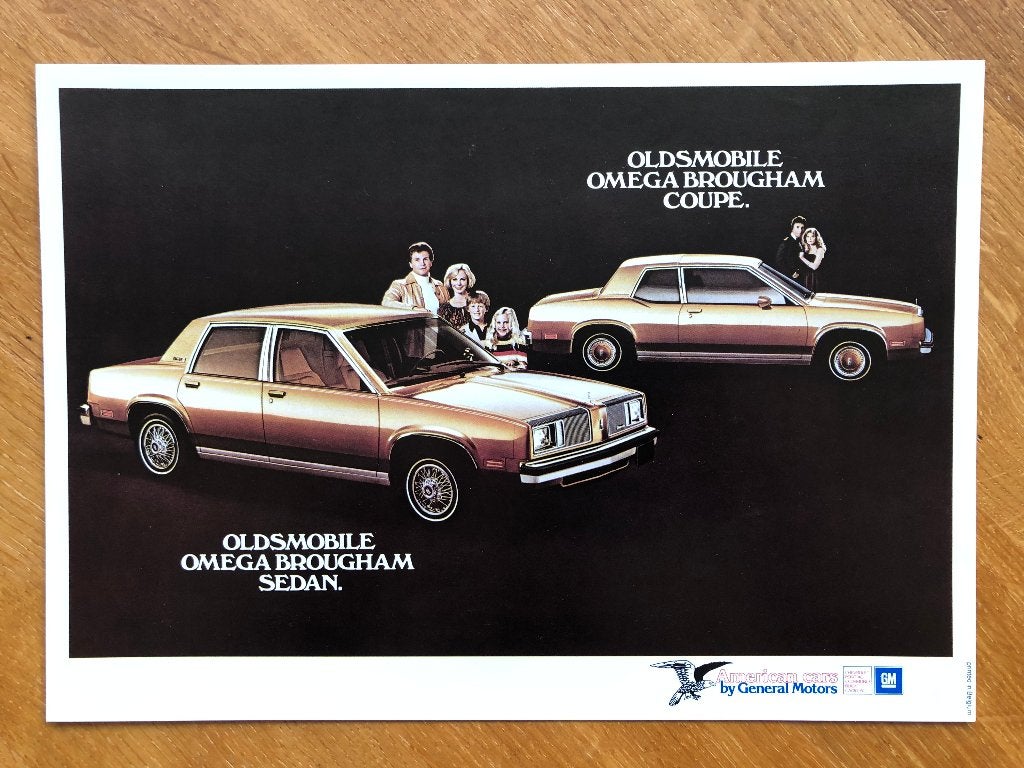 Oldsmobile Omega Brougham Sedan en Coupé leaflet, Verzenden, Nieuw, Overige merken, General Motors