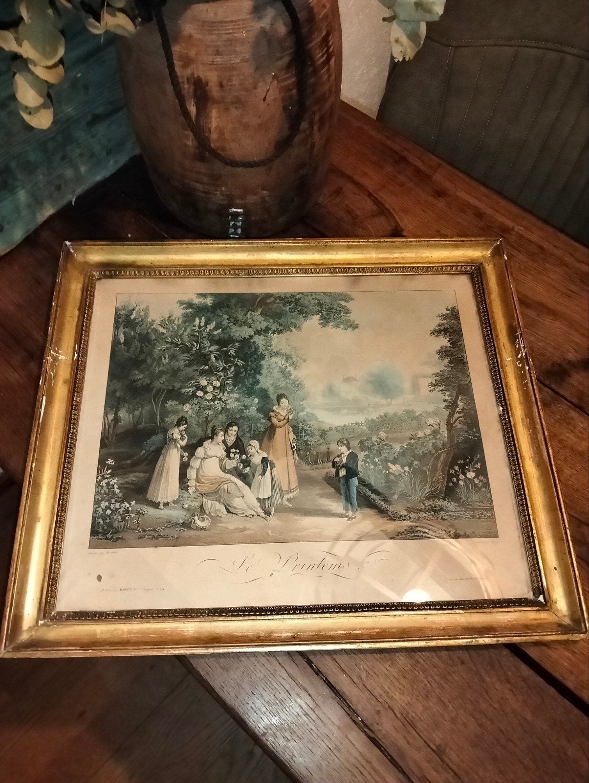 Mooie Franse prent Parijs Familie
Frankrijk brocante, Ophalen of Verzenden