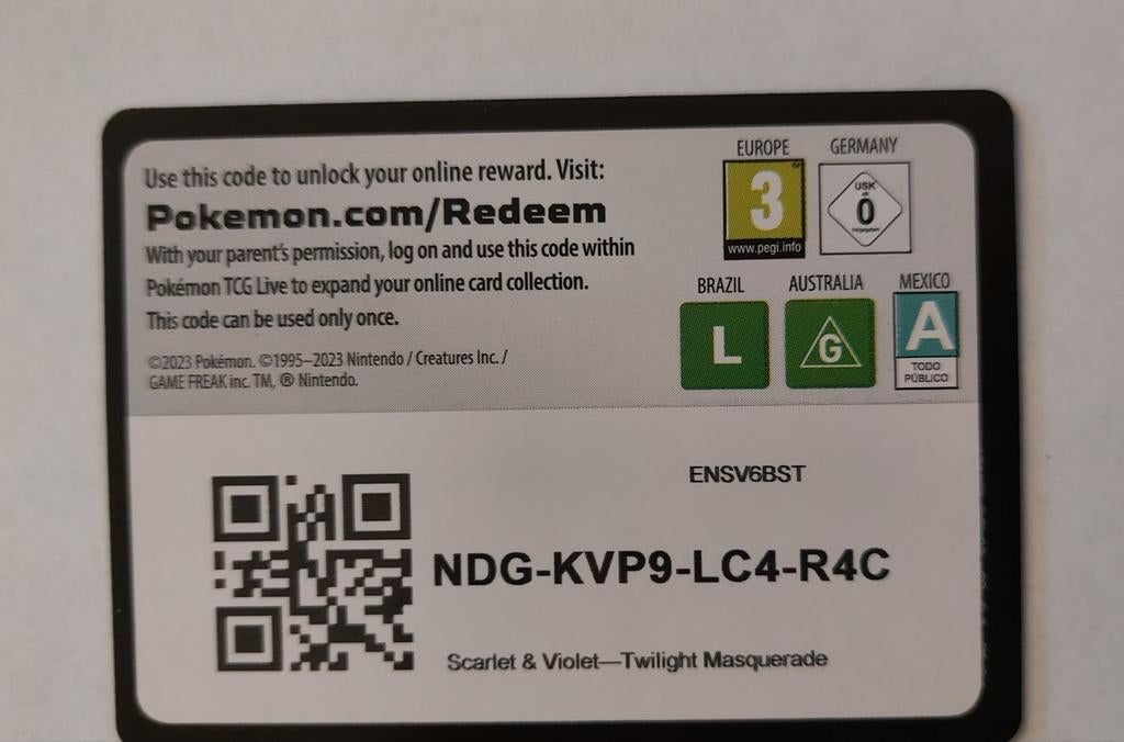 Pokemon verzamelkaart, Ophalen, Nieuw