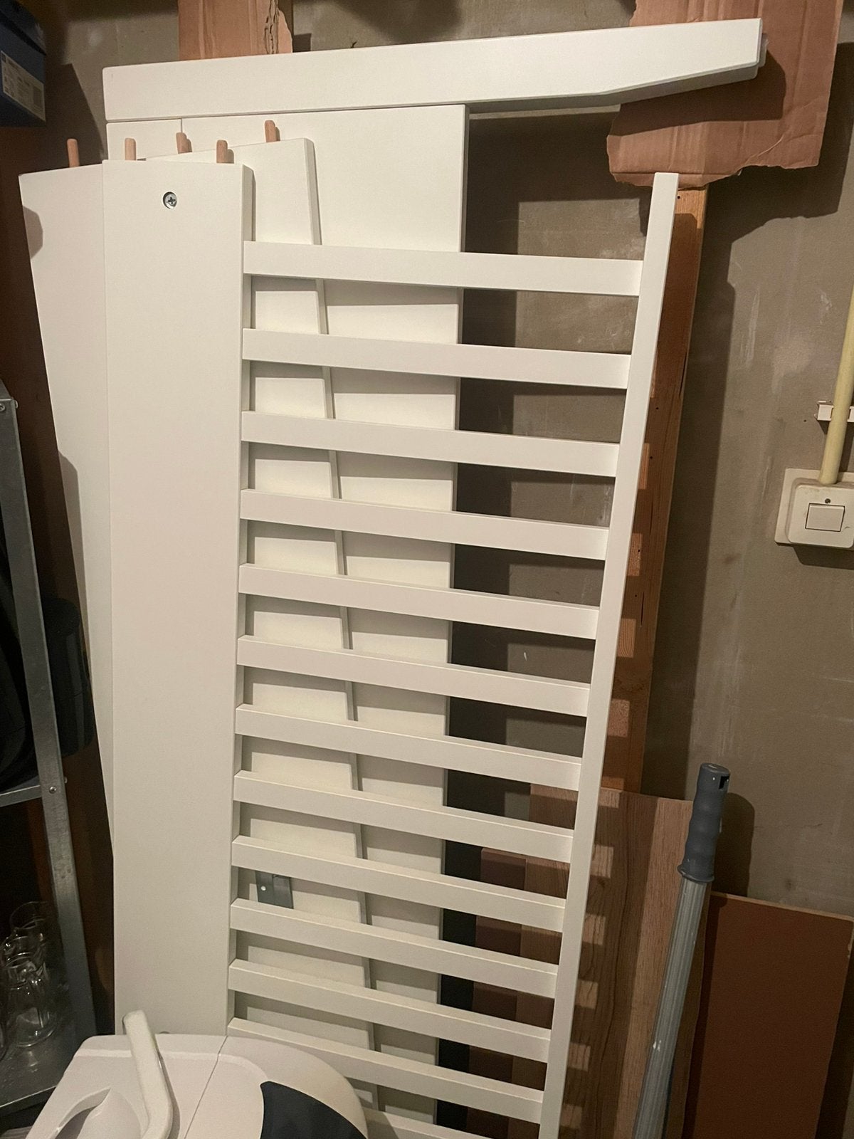 Ikea Idanas bed, Huis en Inrichting, Slaapkamer | Bedden, Ophalen, Wit, Tweepersoons, Zo goed als nieuw