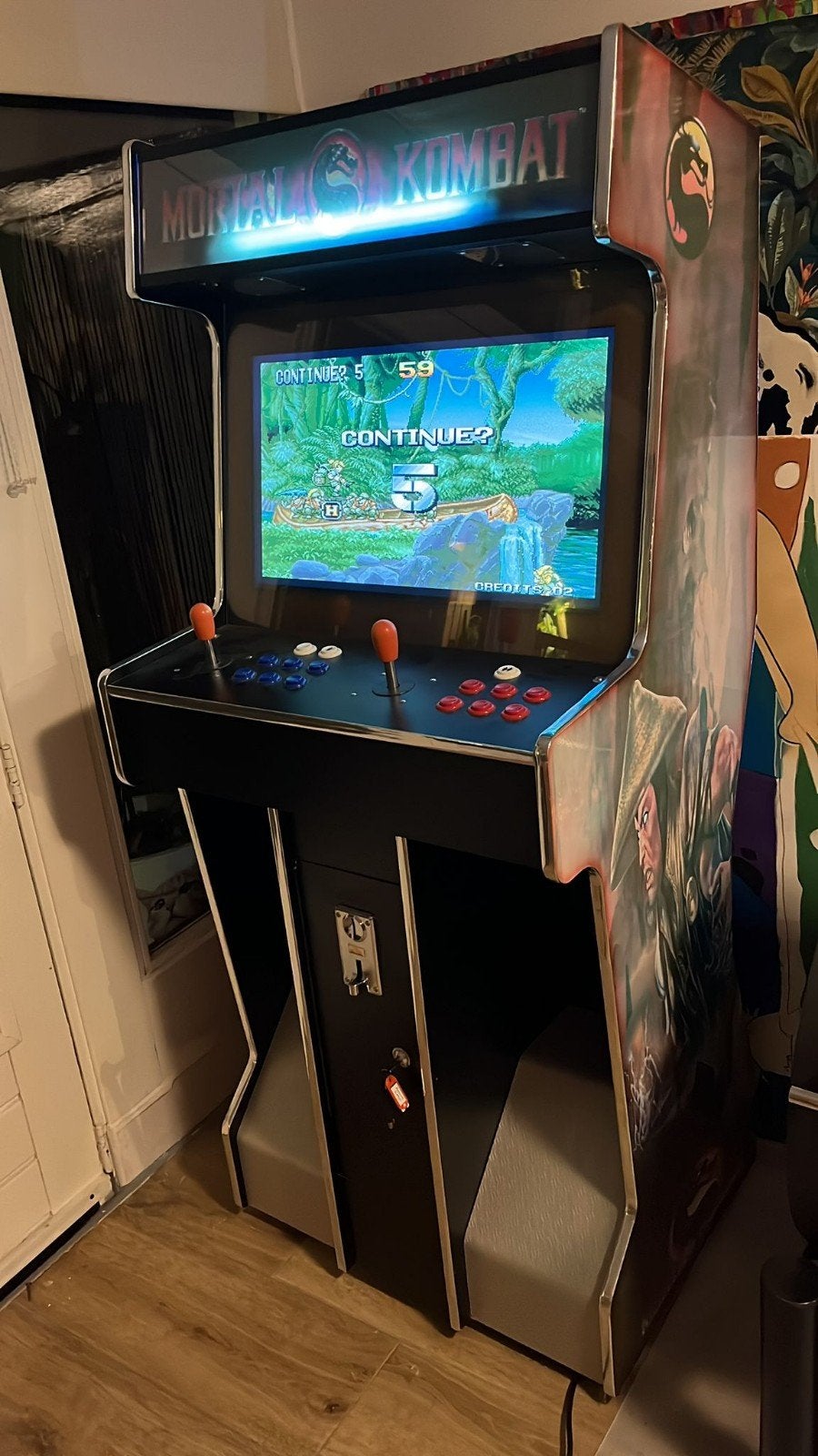 Mortal Kombat Arcade Kast met Geldgleuf, Euro, Ophalen, Zo goed als nieuw, Met sleutels
