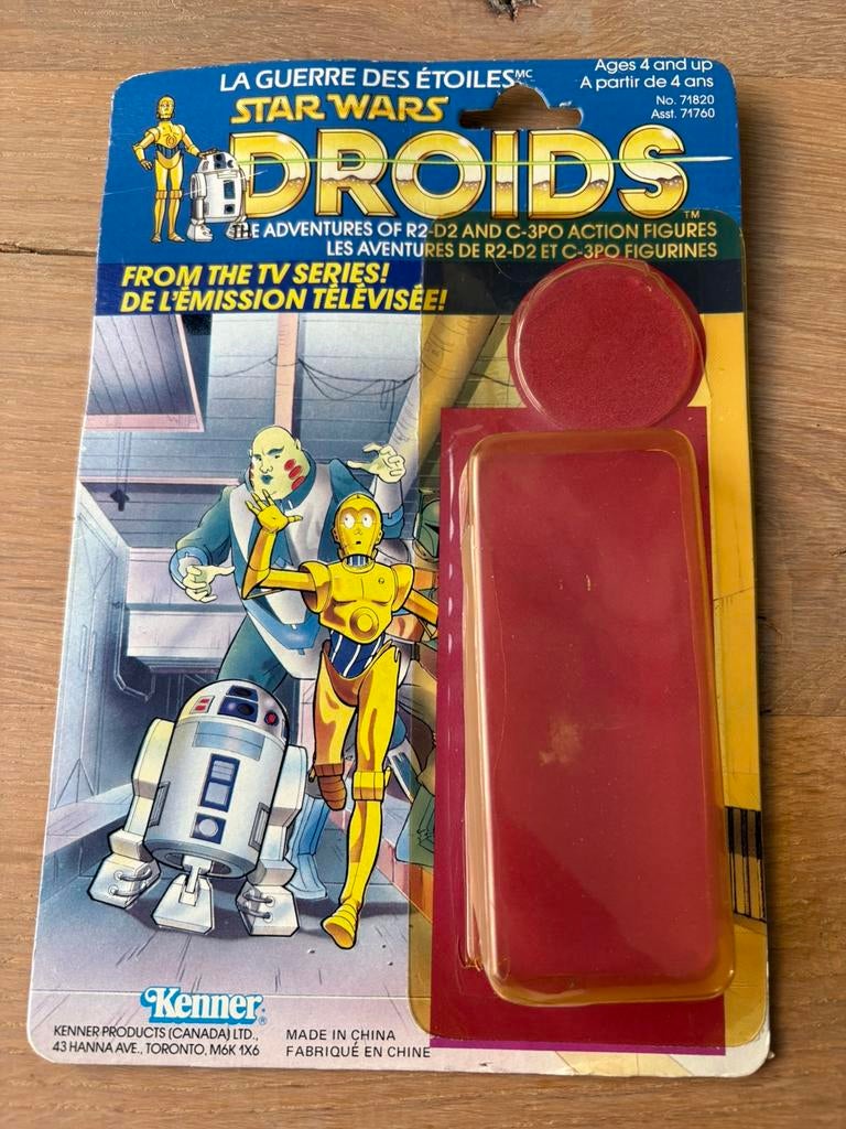 Vintage SW Droids animated series C-3PO cardback met bubble, Ophalen of Verzenden, Gebruikt, Actiefiguurtje