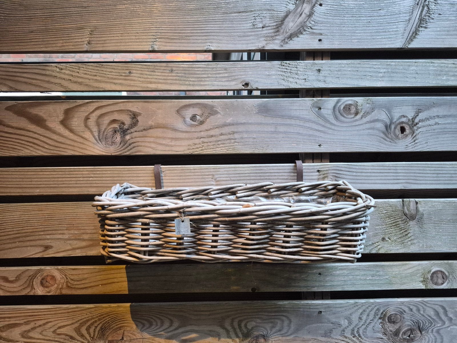 Rieten hangplantenbak 55 cm, Ophalen of Verzenden