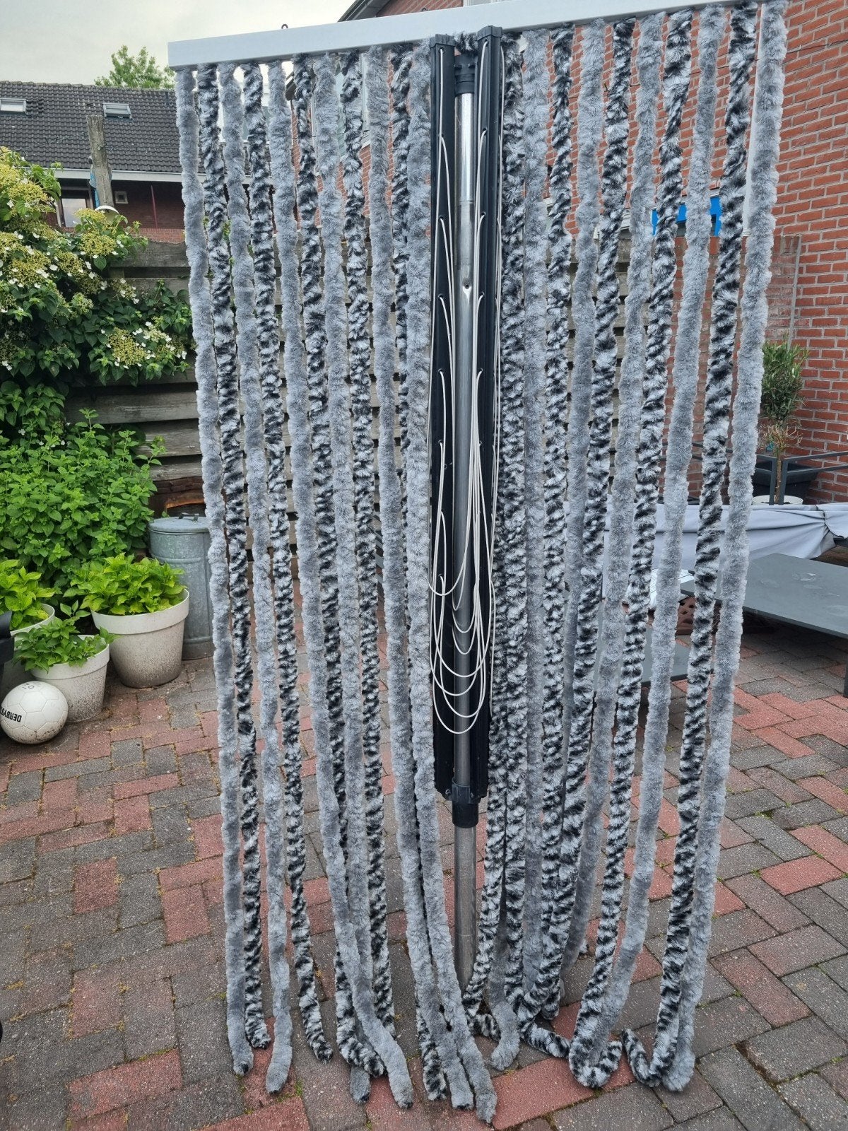 Deurgordijn, Kattenstaart  1 meter breed, aanpasbaar, Kunststof, Gebruikt, 80 tot 100 cm, Hordeur